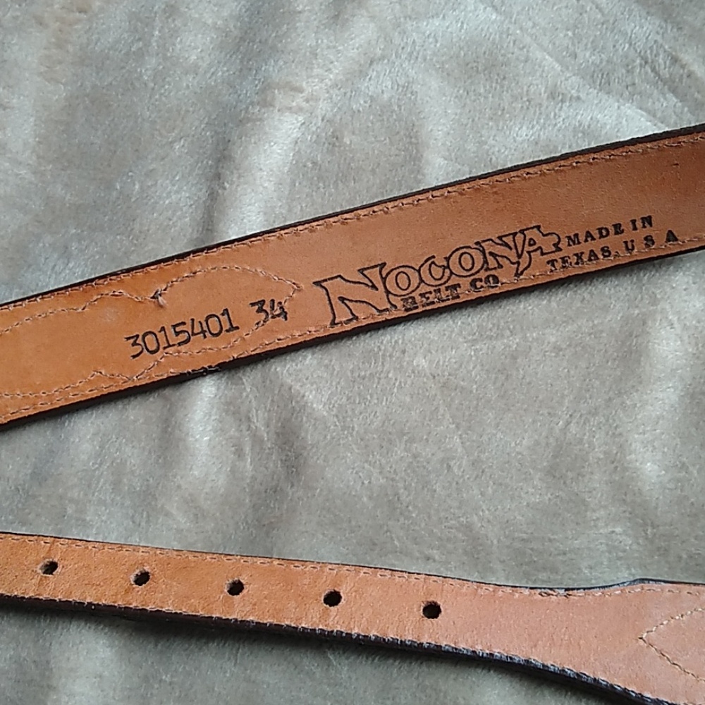Nocona Leather Belt size 34 - Picture 5 of 8